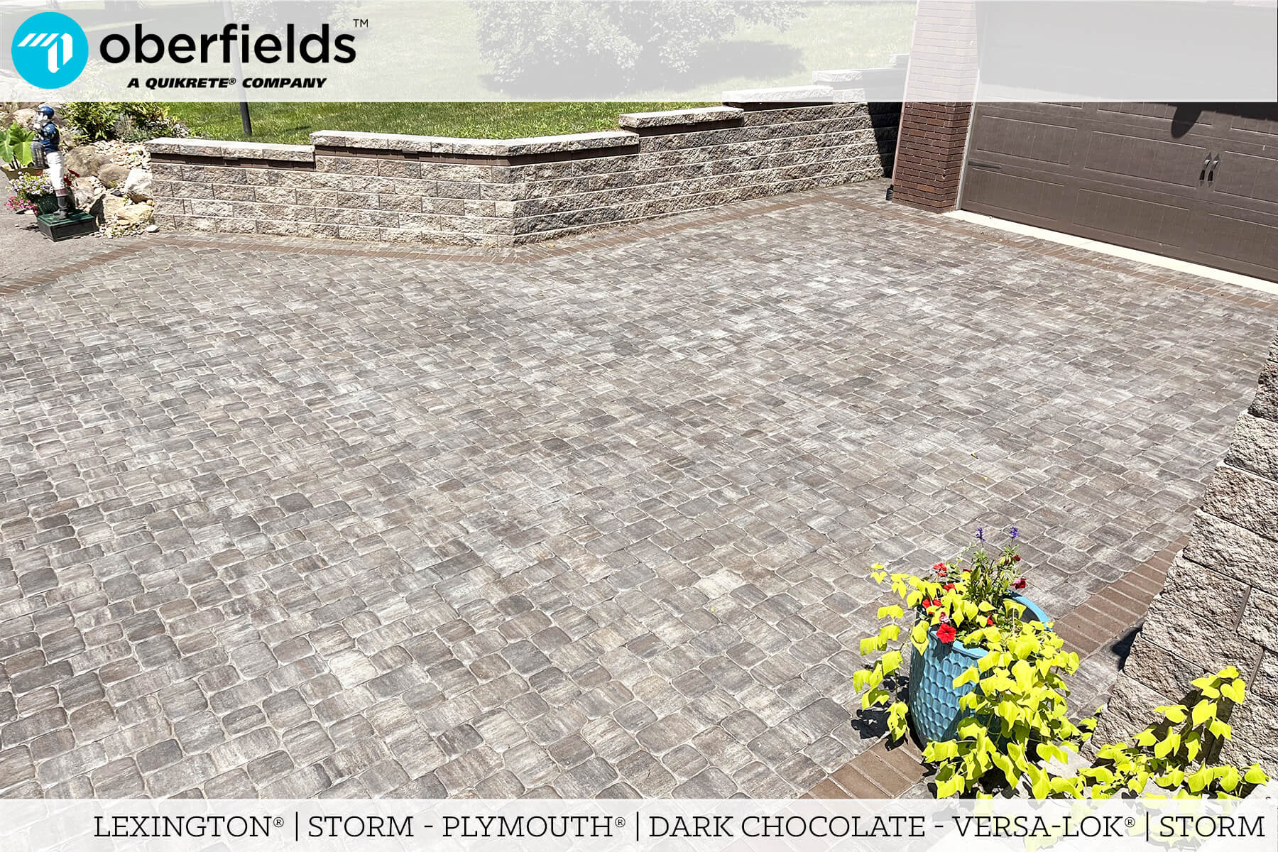 Lexington Storm Plymouth Dark Chocolate VersaLok Storm Driveway Patio Artistic Vision