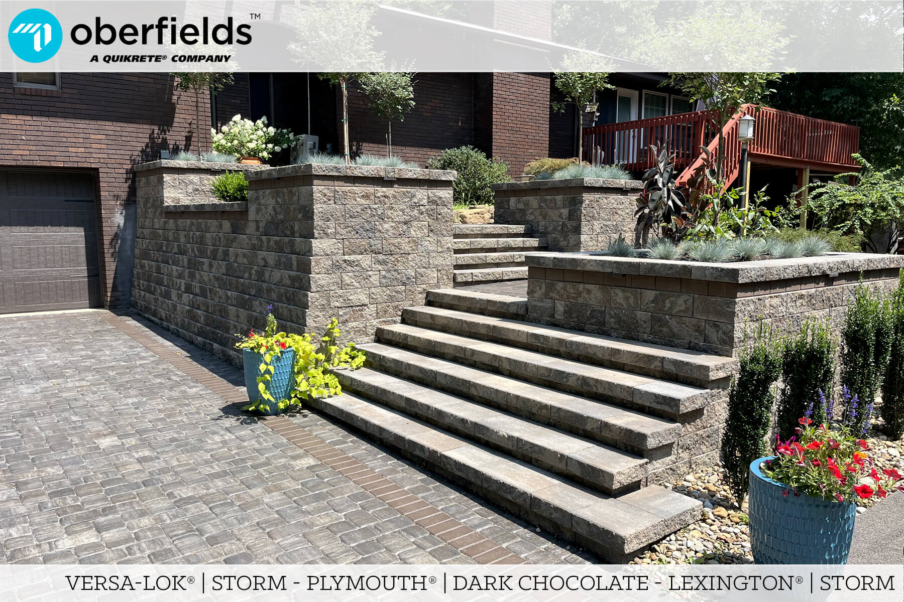 Lexington Storm Plymouth Dark Chocolate VersaLok Storm Driveway Patio Artistic Vision